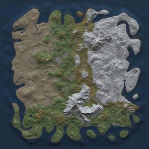 Thumbnail Rust Map: Procedural Map, Size: 5000, Seed: 8357744, 19 Monuments