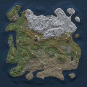 Thumbnail Rust Map: Procedural Map, Size: 3600, Seed: 17357076, 17 Monuments