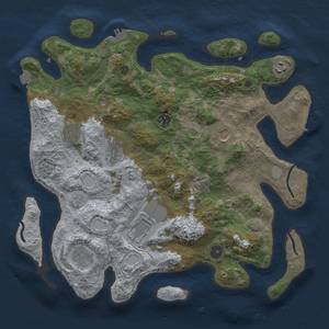 Thumbnail Rust Map: Procedural Map, Size: 3800, Seed: 20093413, 16 Monuments