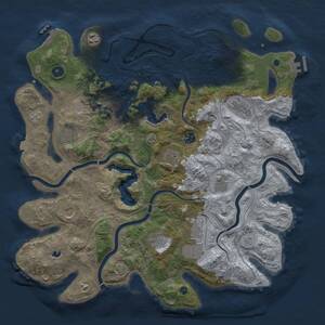 Thumbnail Rust Map: Procedural Map, Size: 4250, Seed: 245068069, 16 Monuments