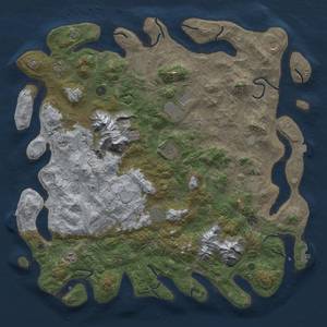 Thumbnail Rust Map: Procedural Map, Size: 5000, Seed: 258184336, 19 Monuments