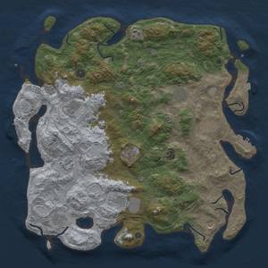 Thumbnail Rust Map: Procedural Map, Size: 4500, Seed: 1488760977, 19 Monuments