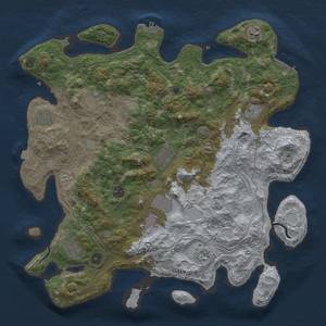 Thumbnail Rust Map: Procedural Map, Size: 4250, Seed: 273736, 18 Monuments