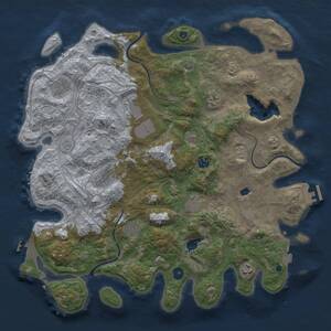 Thumbnail Rust Map: Procedural Map, Size: 4250, Seed: 447079690, 15 Monuments