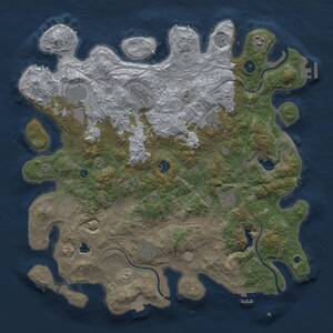 Thumbnail Rust Map: Procedural Map, Size: 4250, Seed: 951007313, 16 Monuments