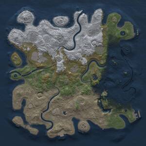 Thumbnail Rust Map: Procedural Map, Size: 4250, Seed: 951007313, 16 Monuments