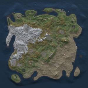 Thumbnail Rust Map: Procedural Map, Size: 4000, Seed: 105642883, 19 Monuments