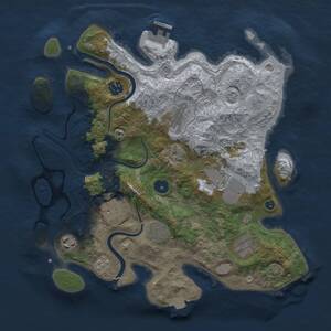 Thumbnail Rust Map: Procedural Map, Size: 3500, Seed: 998099, 13 Monuments