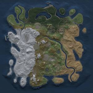Thumbnail Rust Map: Procedural Map, Size: 3750, Seed: 557885, 16 Monuments
