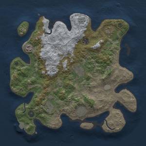 Thumbnail Rust Map: Procedural Map, Size: 3300, Seed: 434767569, 13 Monuments