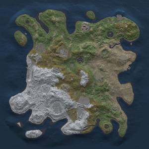 Thumbnail Rust Map: Procedural Map, Size: 3500, Seed: 1423566269, 16 Monuments