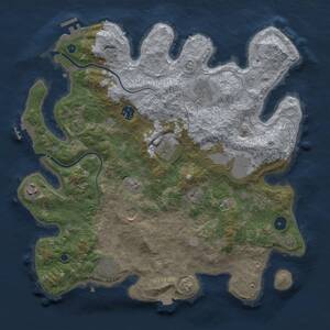 Thumbnail Rust Map: Procedural Map, Size: 3800, Seed: 464, 15 Monuments