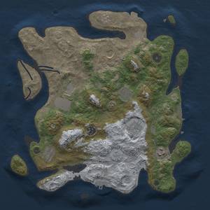 Thumbnail Rust Map: Procedural Map, Size: 3500, Seed: 1138045509, 16 Monuments