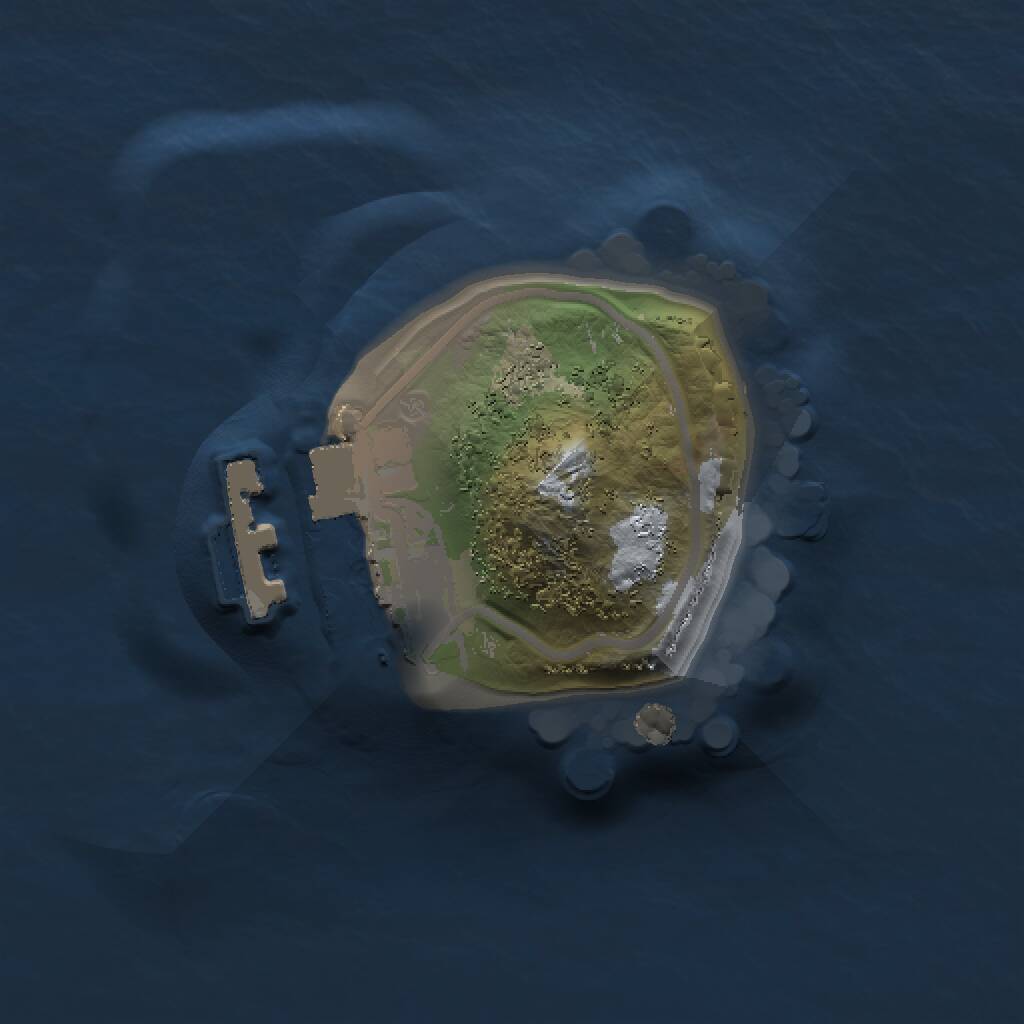 Rust Map: Procedural Map, Size: 1000, Seed: 524933909, 2 Monuments