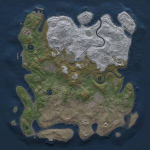 Thumbnail Rust Map: Procedural Map, Size: 3850, Seed: 85745076, 15 Monuments