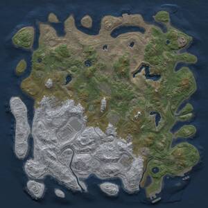Thumbnail Rust Map: Procedural Map, Size: 4500, Seed: 1328, 14 Monuments