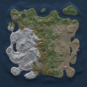 Thumbnail Rust Map: Procedural Map, Size: 3500, Seed: 302031502, 16 Monuments