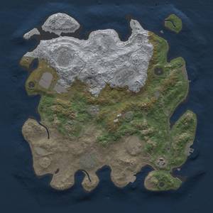 Thumbnail Rust Map: Procedural Map, Size: 3500, Seed: 555666432, 16 Monuments