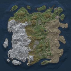 Thumbnail Rust Map: Procedural Map, Size: 4100, Seed: 139754521, 18 Monuments