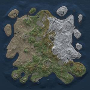 Thumbnail Rust Map: Procedural Map, Size: 3750, Seed: 621371, 18 Monuments