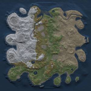 Thumbnail Rust Map: Procedural Map, Size: 3800, Seed: 5345425, 16 Monuments