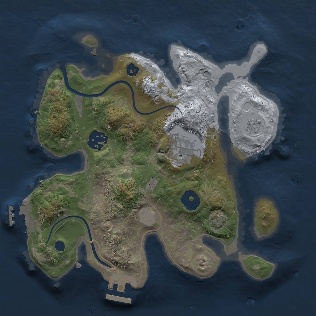 Rust Map: Procedural Map, Size: 2500, Seed: 1731252150, 7 Monuments
