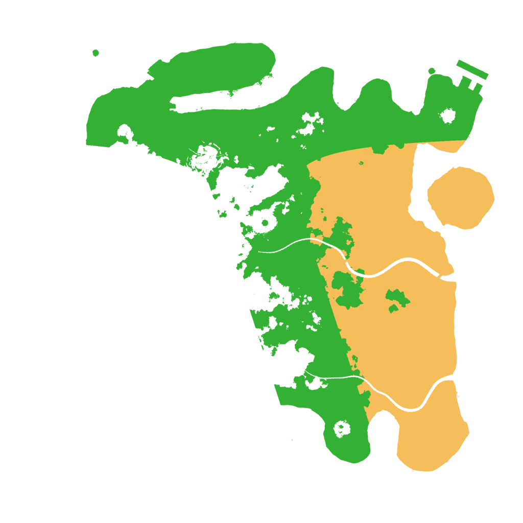 Biome Rust Map: Procedural Map, Size: 3200, Seed: 72971104