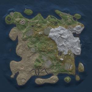 Thumbnail Rust Map: Procedural Map, Size: 3500, Seed: 1274701733, 17 Monuments