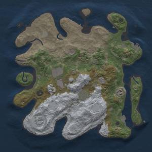 Thumbnail Rust Map: Procedural Map, Size: 3500, Seed: 945375024, 14 Monuments