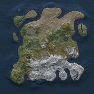 Thumbnail Rust Map: Procedural Map, Size: 3000, Seed: 1217598289, 13 Monuments