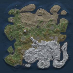 Thumbnail Rust Map: Procedural Map, Size: 4000, Seed: 4567292, 18 Monuments