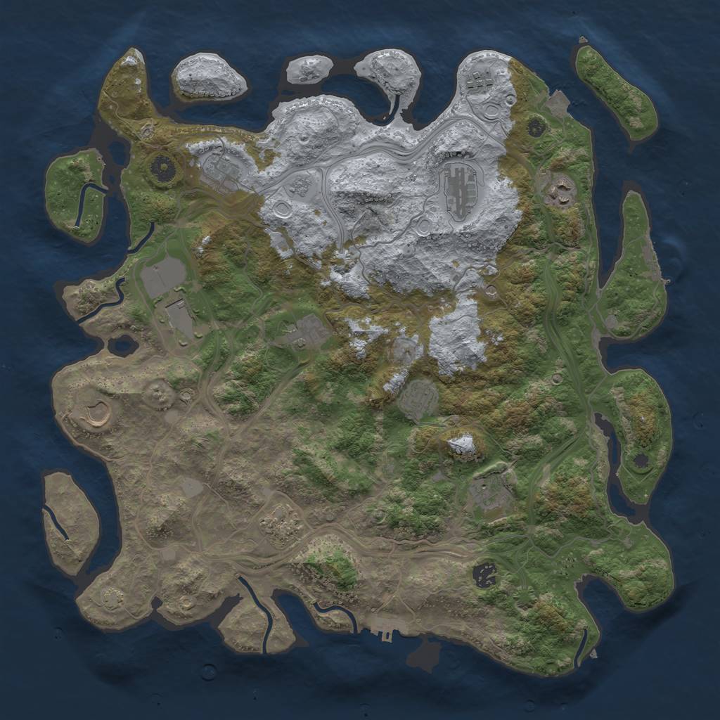 Rust Map: Procedural Map, Size: 4250, Seed: 1165298565, 19 Monuments