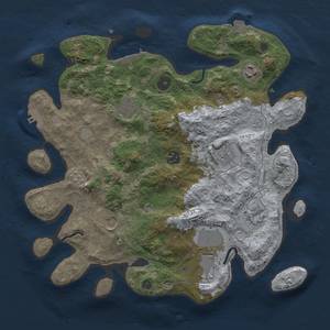 Thumbnail Rust Map: Procedural Map, Size: 3550, Seed: 512456579, 16 Monuments