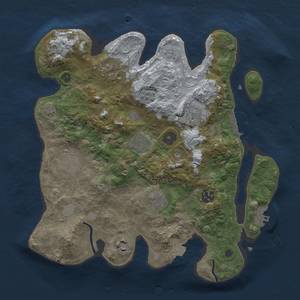 Thumbnail Rust Map: Procedural Map, Size: 3300, Seed: 465338791, 16 Monuments