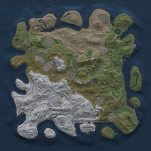 Thumbnail Rust Map: Procedural Map, Size: 4000, Seed: 1982485, 18 Monuments