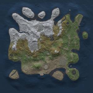 Thumbnail Rust Map: Procedural Map, Size: 3000, Seed: 1827021960, 11 Monuments