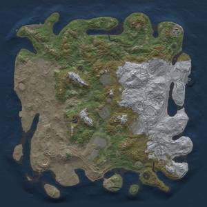 Thumbnail Rust Map: Procedural Map, Size: 4300, Seed: 160520241, 19 Monuments