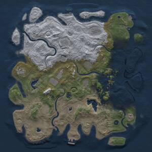Thumbnail Rust Map: Procedural Map, Size: 4700, Seed: 1193330413, 17 Monuments