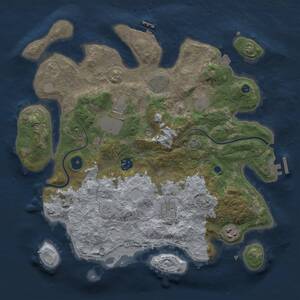 Thumbnail Rust Map: Procedural Map, Size: 3600, Seed: 844250361, 12 Monuments