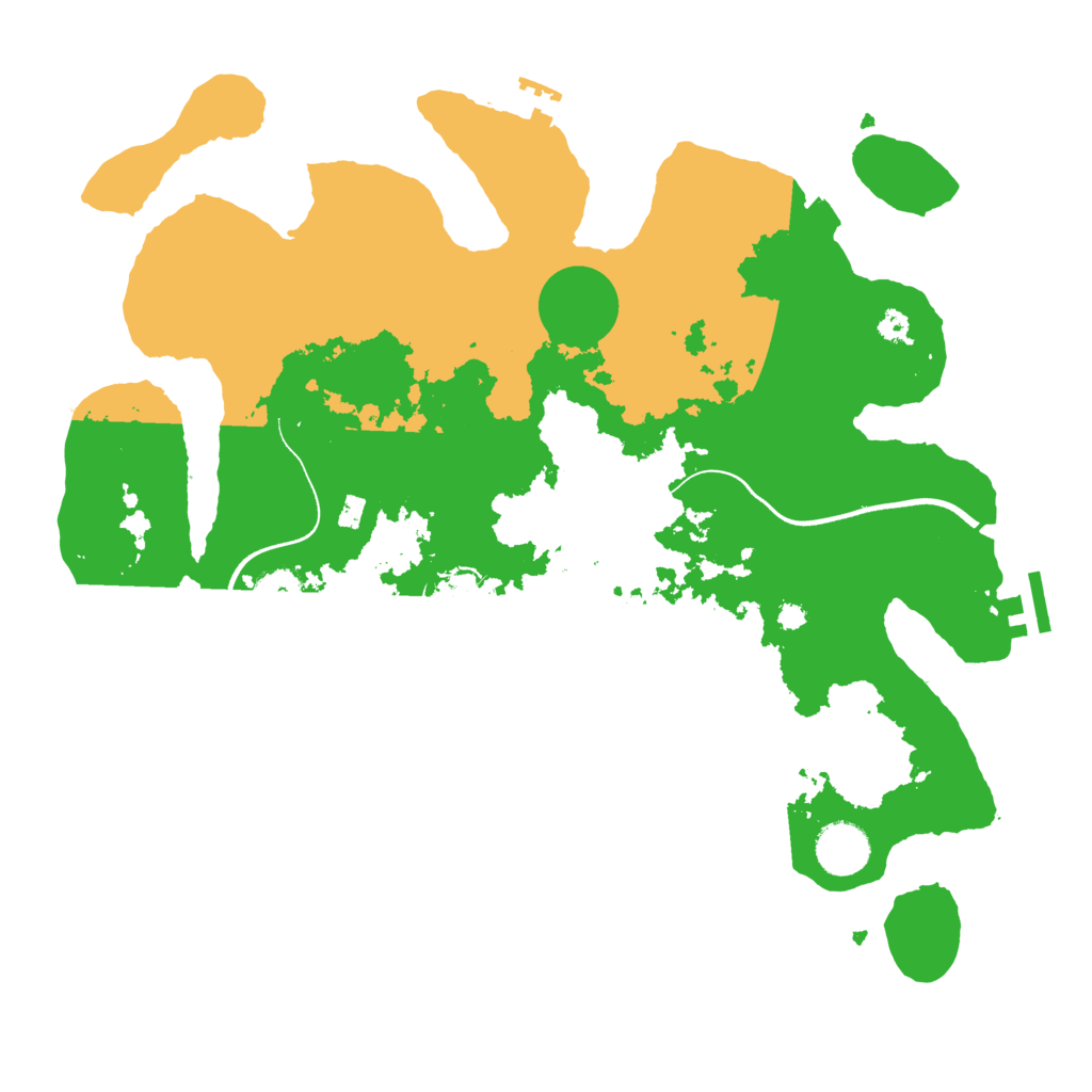 Biome Rust Map: Procedural Map, Size: 3600, Seed: 844250361