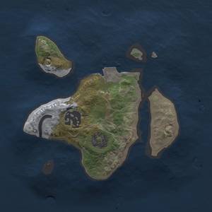 Thumbnail Rust Map: Procedural Map, Size: 1800, Seed: 1242575246, 4 Monuments