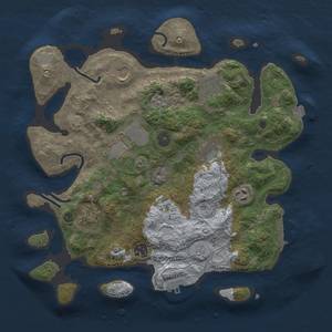 Thumbnail Rust Map: Procedural Map, Size: 3500, Seed: 510070822, 16 Monuments