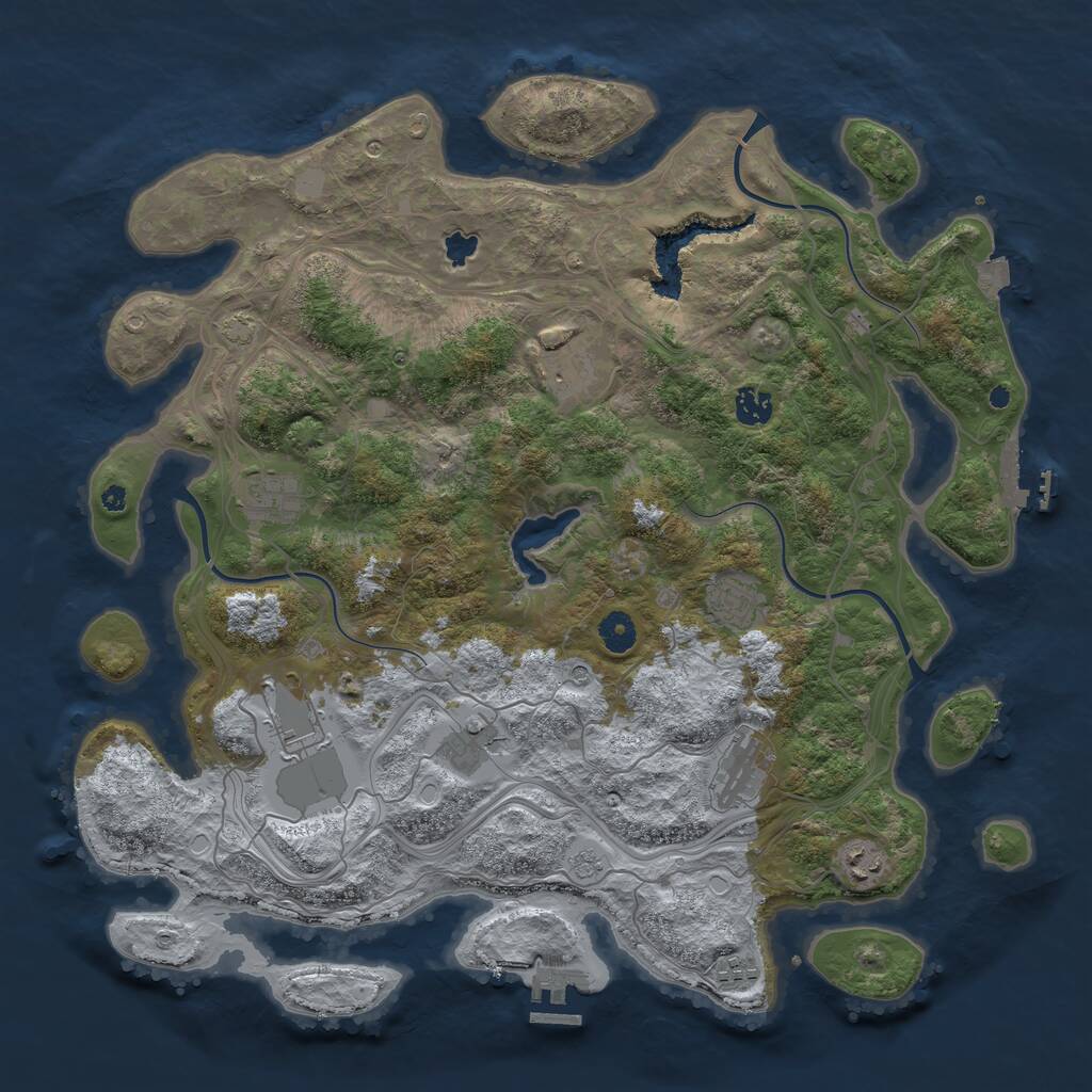 Rust Map: Procedural Map, Size: 4250, Seed: 538445191, 15 Monuments