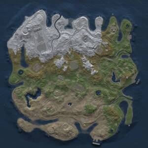 Thumbnail Rust Map: Procedural Map, Size: 4250, Seed: 916544165, 15 Monuments