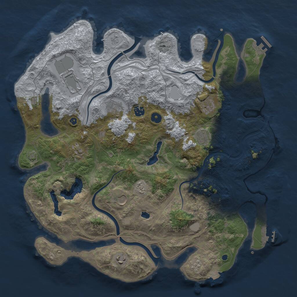 Rust Map: Procedural Map, Size: 4250, Seed: 916544165, 15 Monuments