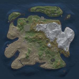 Thumbnail Rust Map: Procedural Map, Size: 3000, Seed: 657265450, 11 Monuments