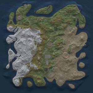 Thumbnail Rust Map: Procedural Map, Size: 4250, Seed: 1609335680, 19 Monuments