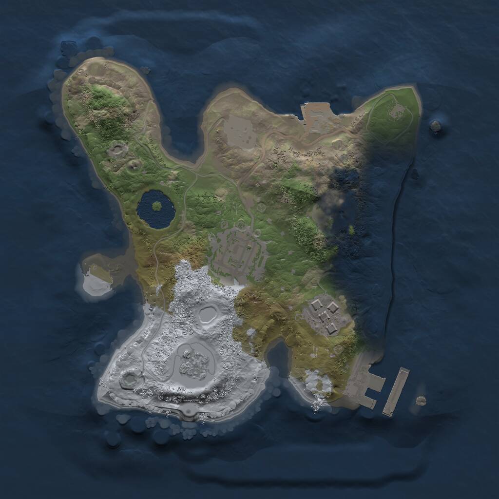 Rust Map: Procedural Map, Size: 2000, Seed: 1761848027, 5 Monuments