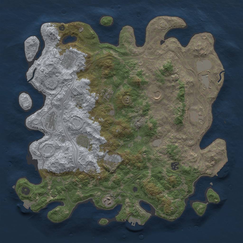 Rust Map: Procedural Map, Size: 4250, Seed: 26784678, 19 Monuments