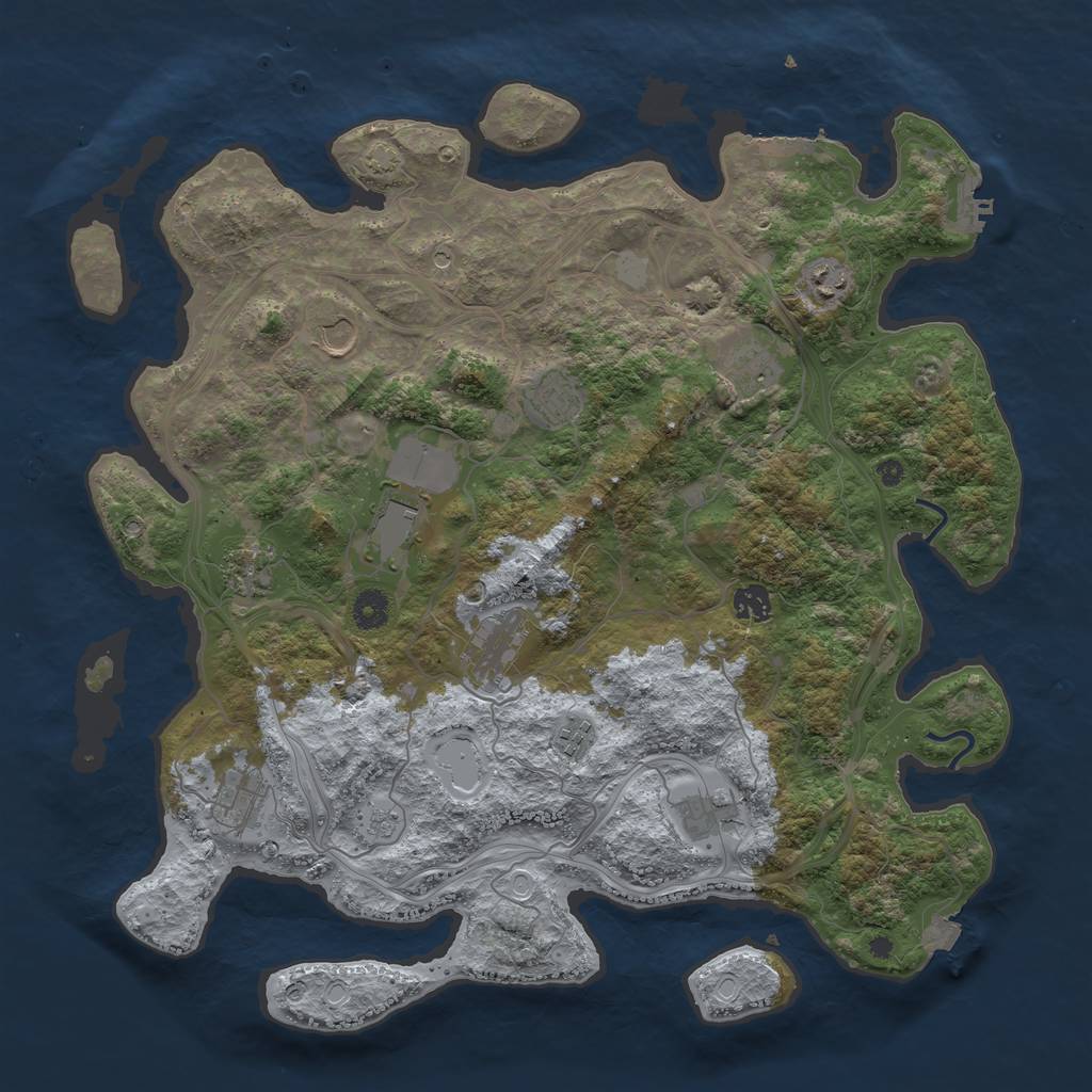 Rust Map: Procedural Map, Size: 4250, Seed: 2147361335, 19 Monuments
